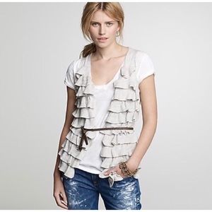 J.Crew Ruffled Knit Vest ~ Size Medium